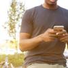 Man checking cellphone